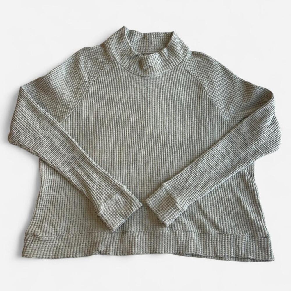 THE NORTH FACE Women's XL Waffle Knit Long Sleeve Top Beige